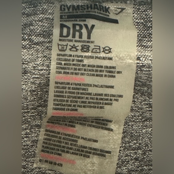 Gymshark Leggings Seamless DRY Gray Medium Moisture-Wicking Compression Fit - Picture 4 of 7